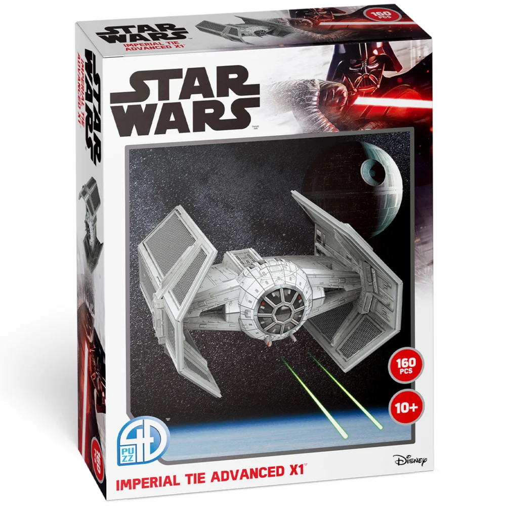 Star Wars Imperial TIE Advanced X1 Fighter Paper Core 3D Puzzle Model Image 1
