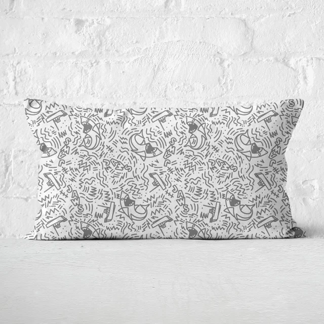 Jaws Doodles Rectangular Cushion