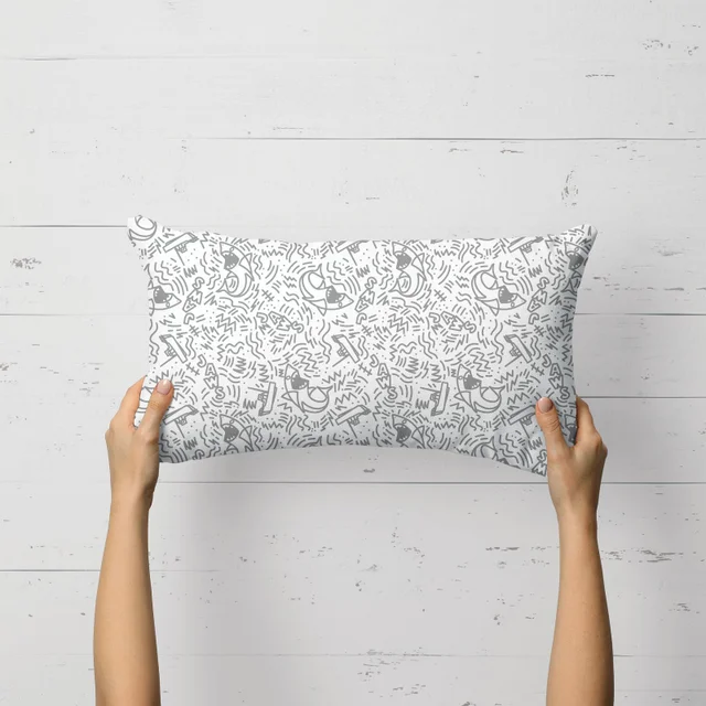 Jaws Doodles Rectangular Cushion
