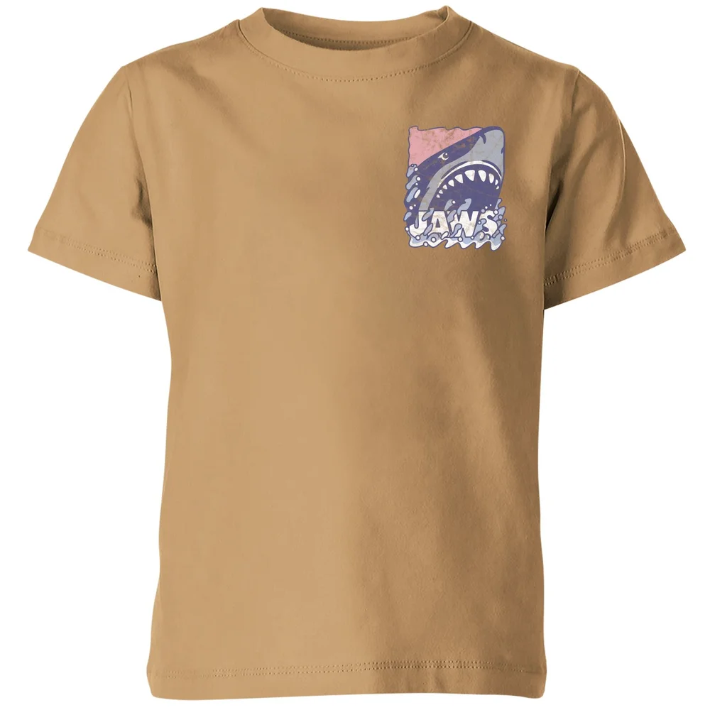 Jaws Retro Kids' T-Shirt - Tan - 7-8 ans Image 1