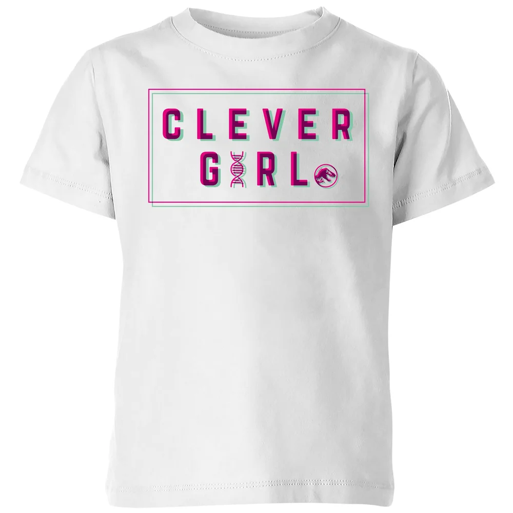 Jurassic Park Clever Girl Kids' T-Shirt - White - 3-4 ans Image 1