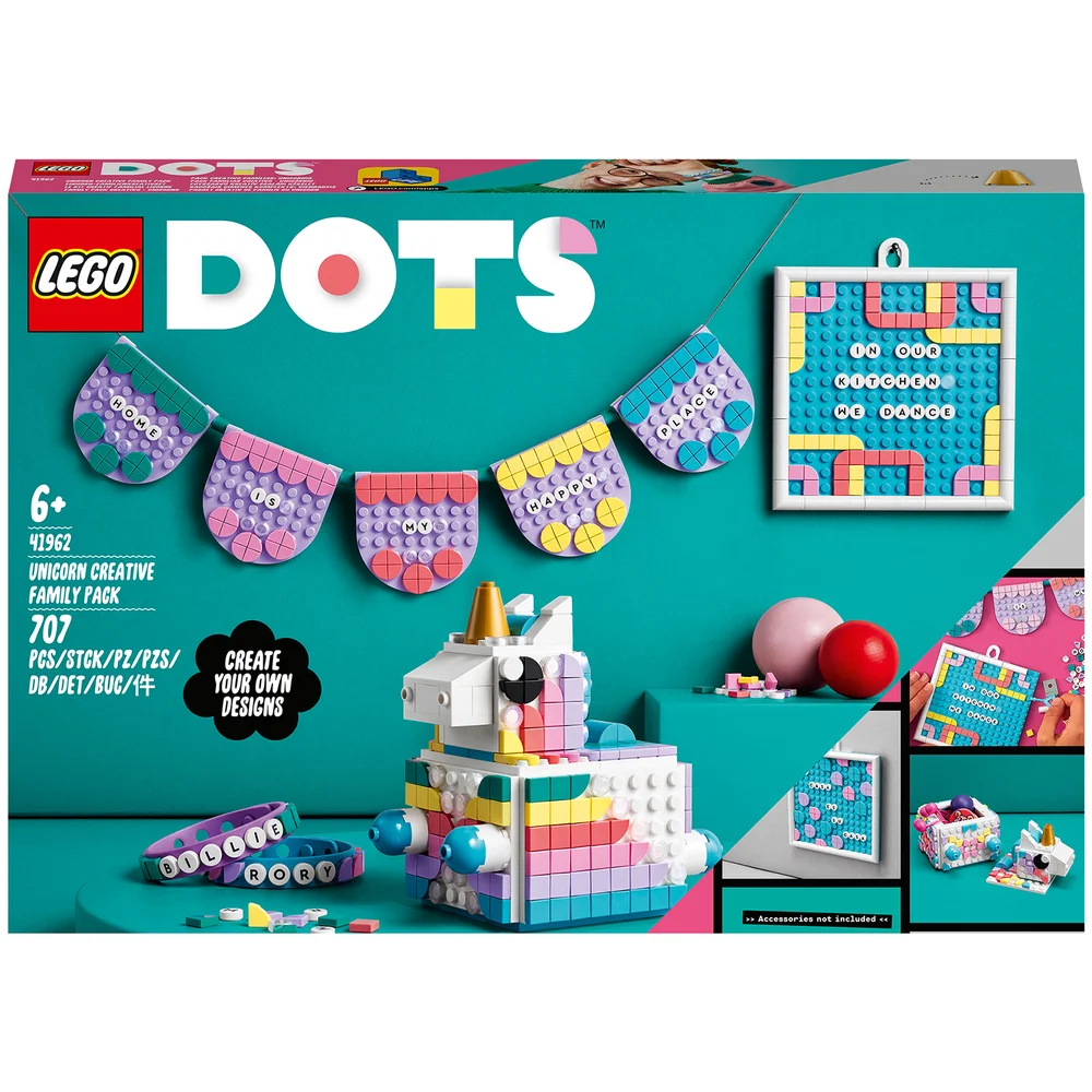 LEGO DOTS: Le Kit Créatif Familial Licorne, Activité Manuelle 5-en-1 pour Enfants(41962) Image 1