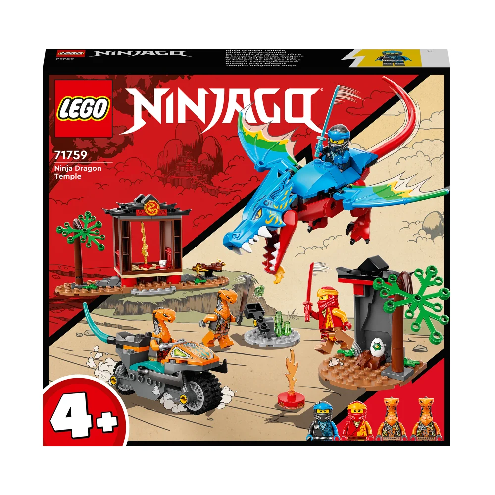 LEGO NINJAGO: Le Temple du Dragon Ninja, Ensemble de Jouet et de Figurine avec Moto(71759) Image 1