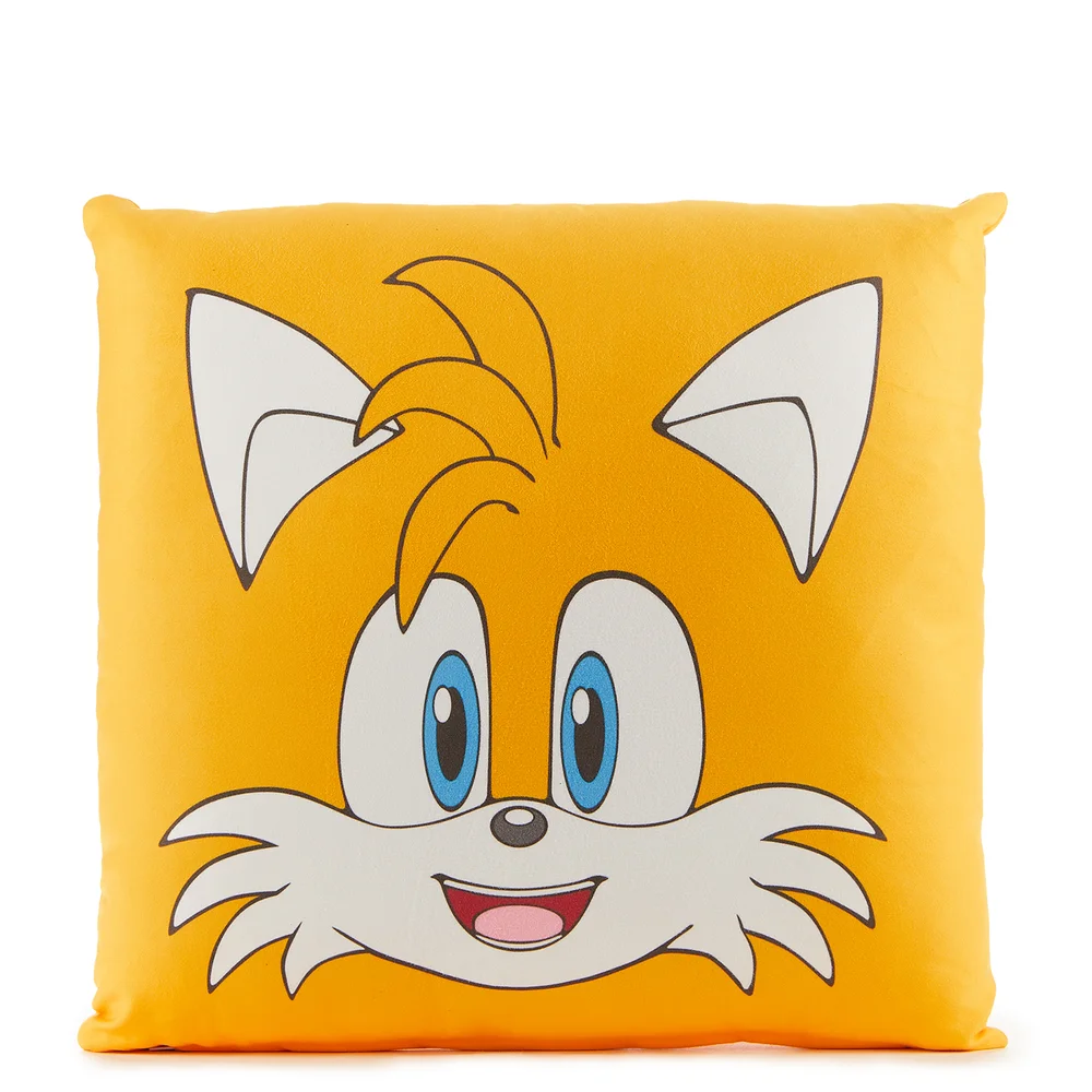 Sonic The Hedgehog Tails Face Square Cushion - 40x40cm Image 1