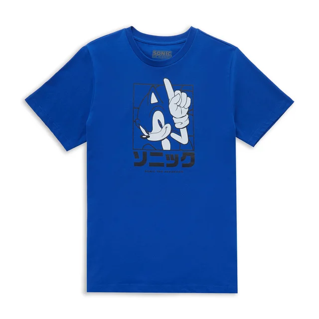 Sonic The Hedgehog Sonic Katakana Men's T-Shirt - Blue
