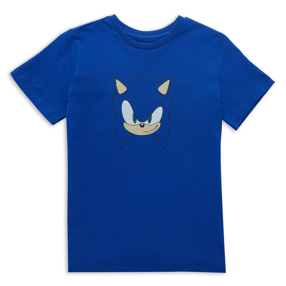 Sonic The Hedgehog Face Kids' T-Shirt - Blue - 3-4 ans Image 1