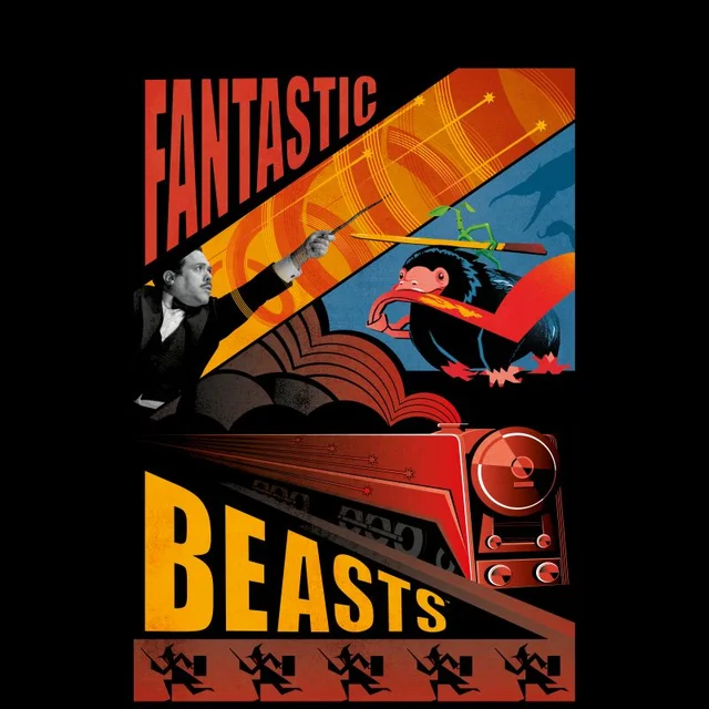 T-Shirt Unisexe Les Animaux Fantastiques - Noir