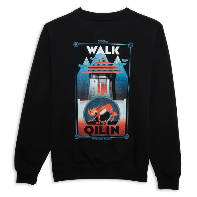 Sweatshirt La marche du Qilin Les Animaux Fantastiques - Noir
