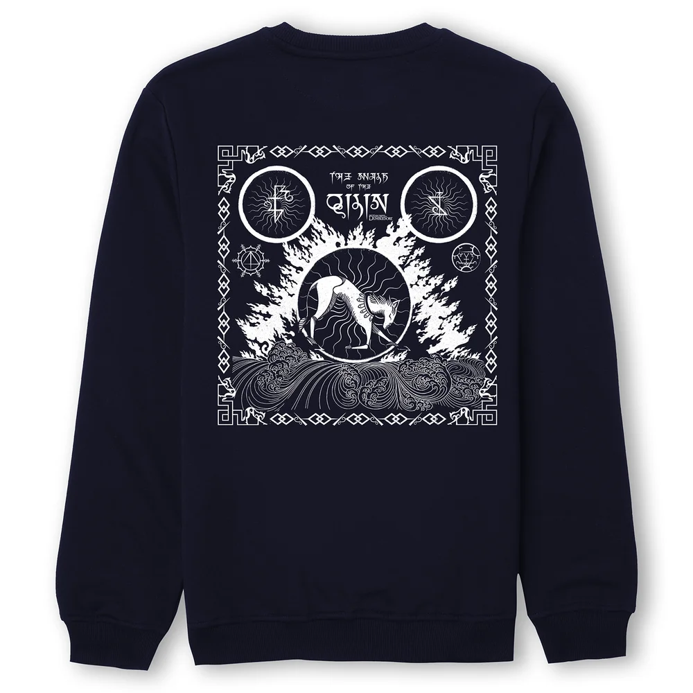 Sweatshirt Motifs Qilin Les Animaux Fantastiques - Bleu Marine - S Image 1