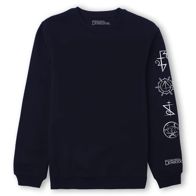 Sweatshirt Motifs Qilin Les Animaux Fantastiques - Bleu Marine