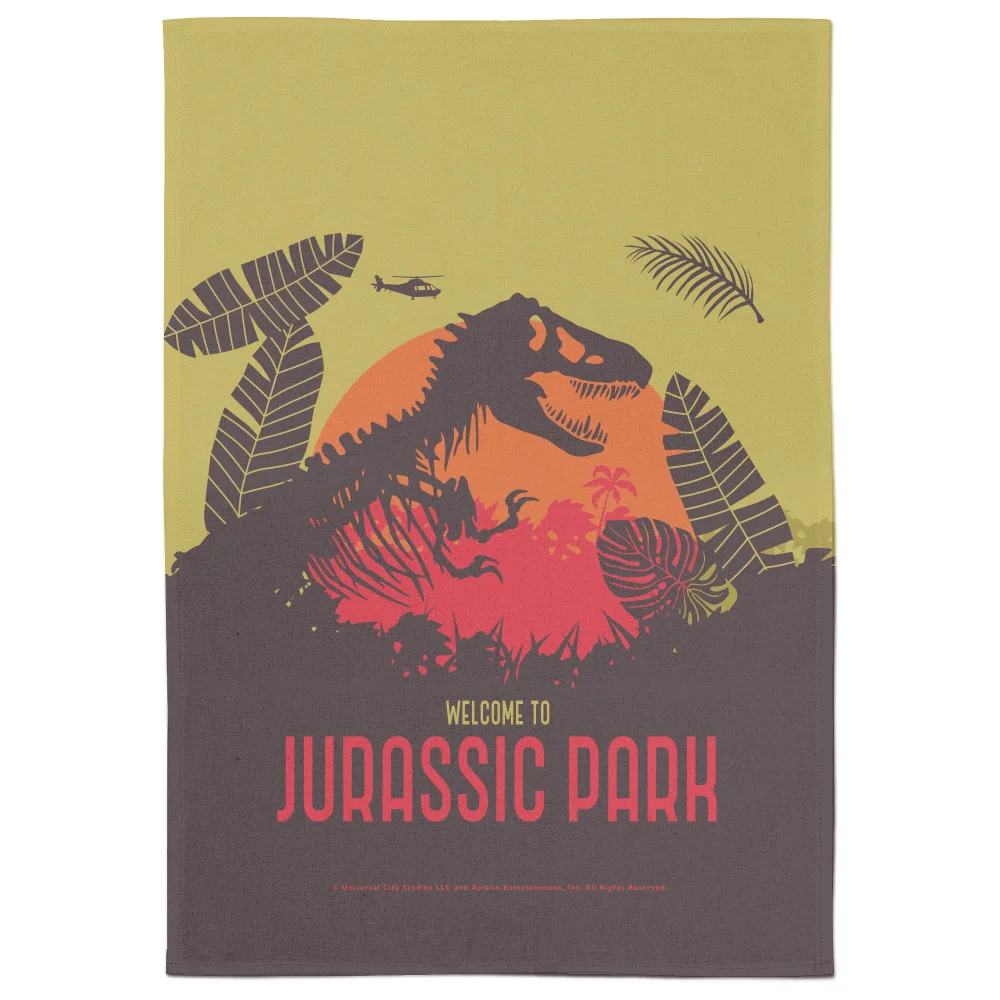 Jurassic Park T-Rex Tea Towel Image 1