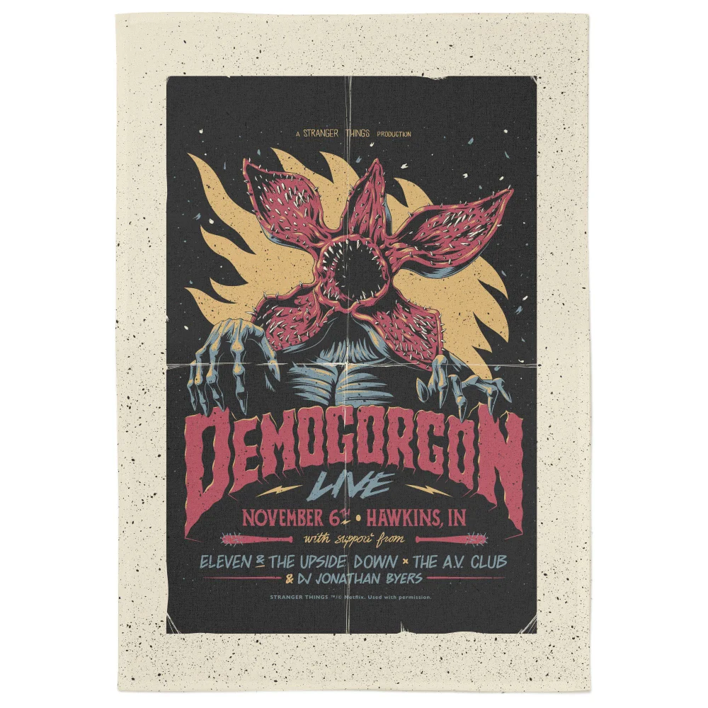 Stranger Things Demogorgon Live Tea Towel Image 1