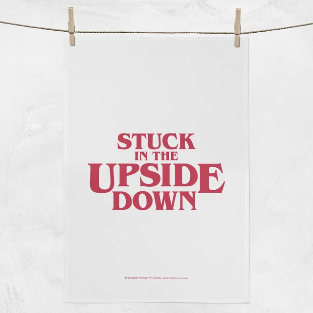 Stranger Things Stuck In The Upside Down Tea Towel