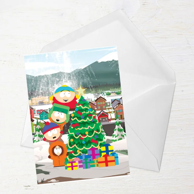 South Park Gang Christmas Tree Greetings Card
