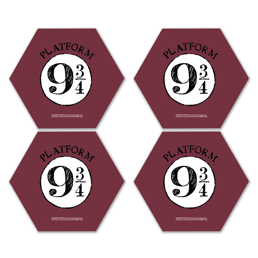 Harry Potter Platform 9 3/4 Hexagonal Coaster Set Image 1