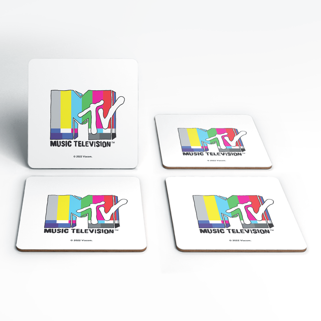 MTV Test Card Logo Coaster Set