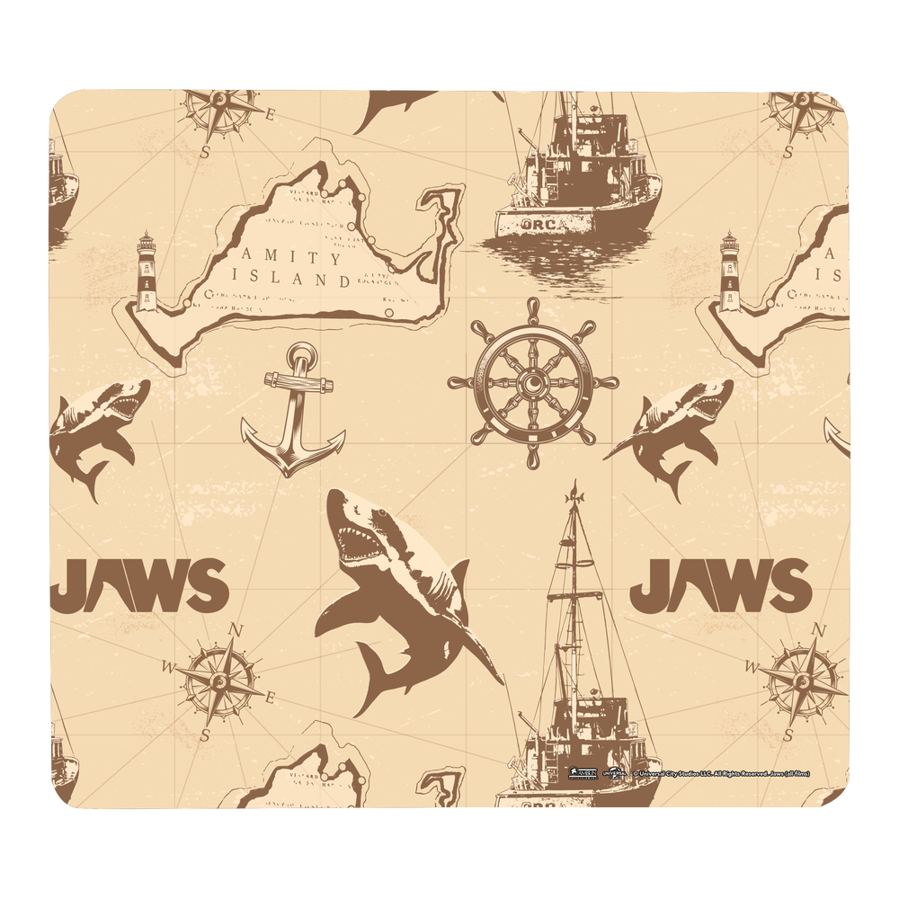Les Dents de la Mer Map Tapis de Souris Gaming - Petit Image 1