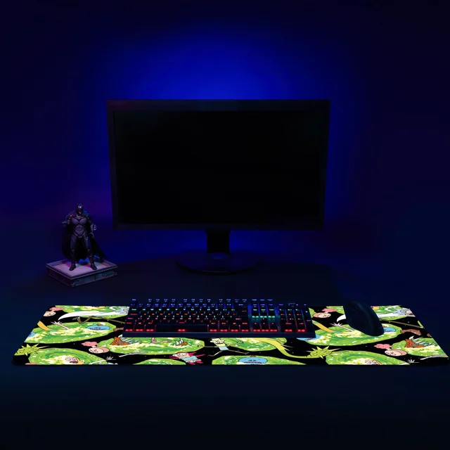 Rick et Morty Portals Tapis de Souris Gaming