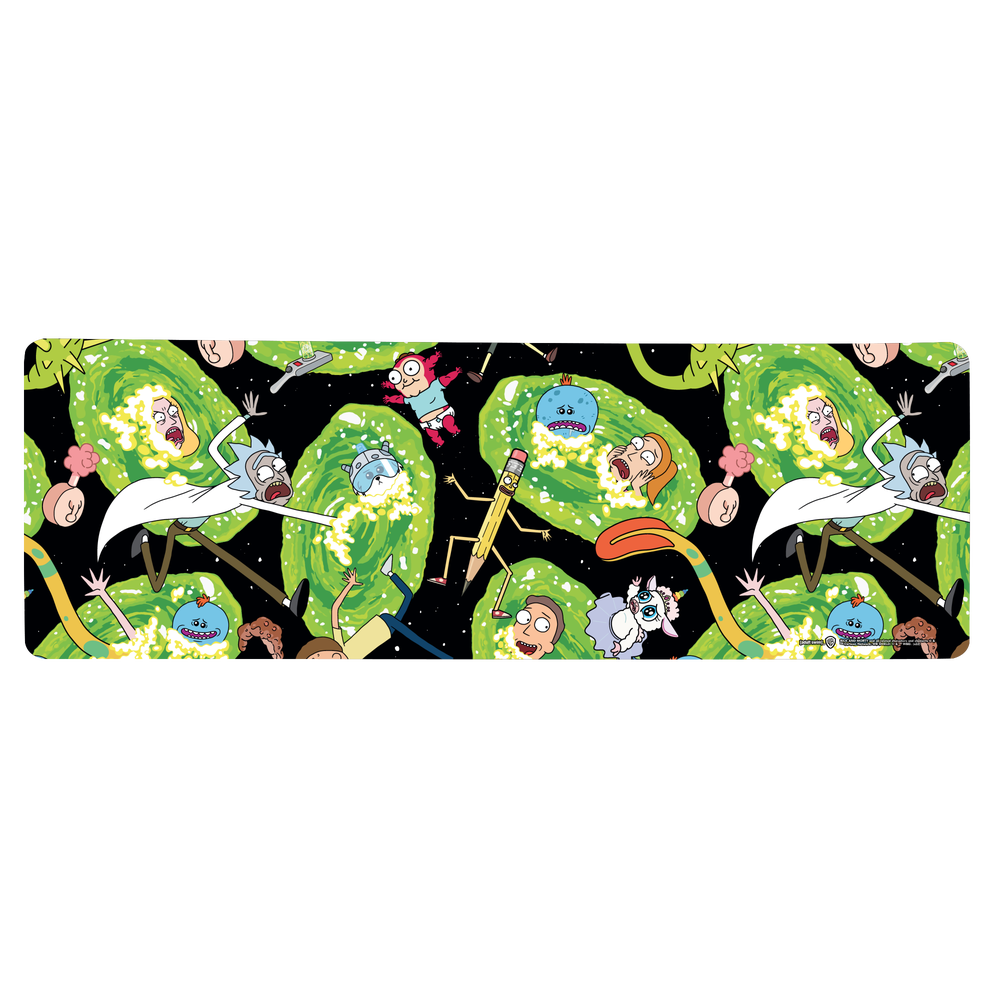 Rick et Morty Portals Tapis de Souris Gaming - Medium Image 1