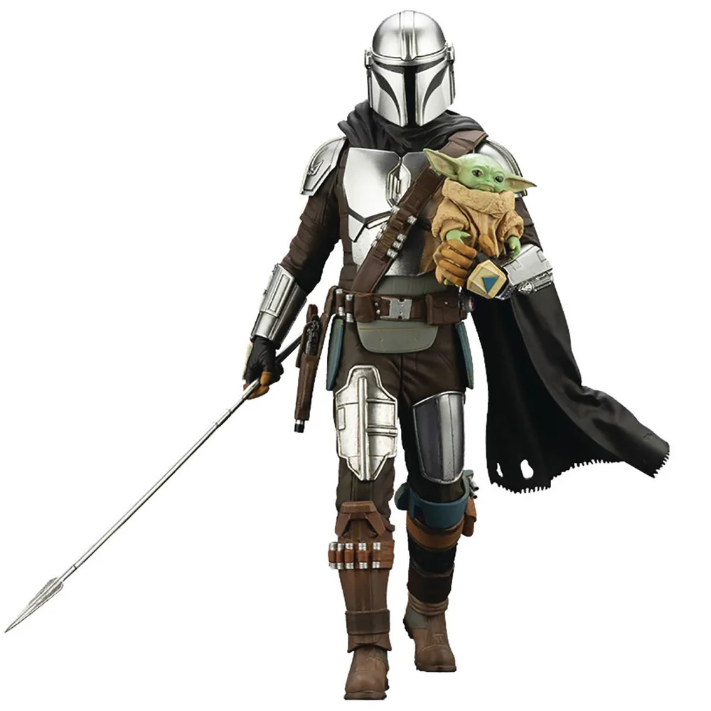 Kotobukiya The Mandalorian ARTFX Statue - The Mandalorian & Grogu with Beskar Staff Image 1