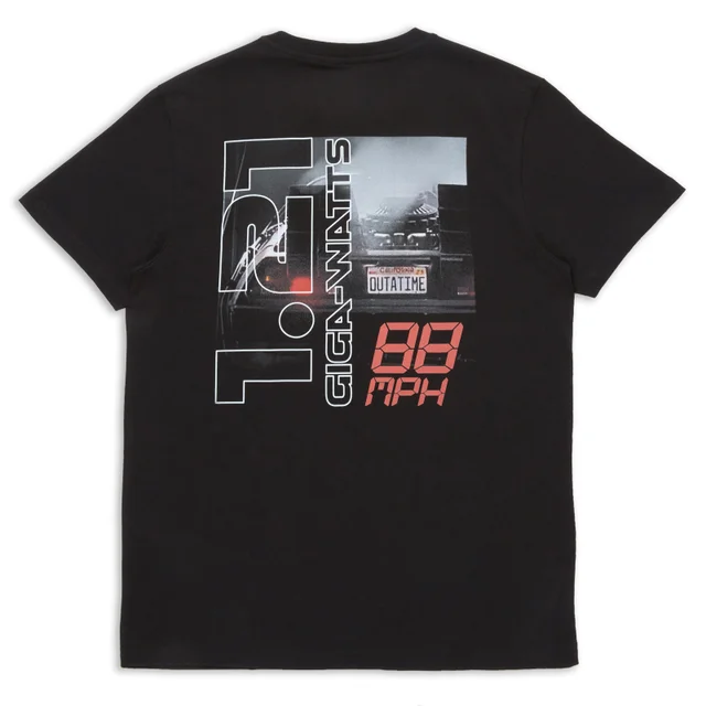 T-shirt Retour vers le Futur 88MPH - Noir