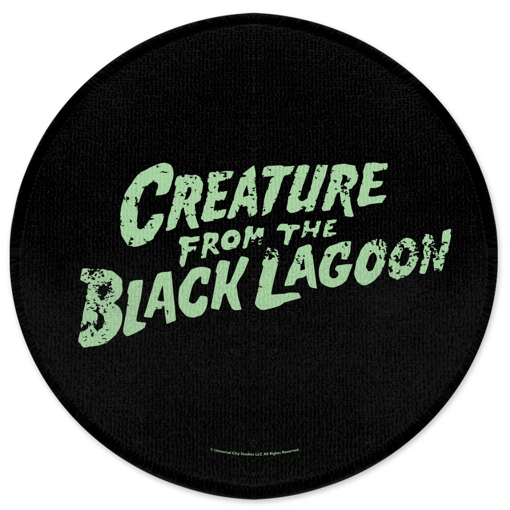Universal Monsters Creature From The Black Lagoon Logo Round Bath Mat Image 1