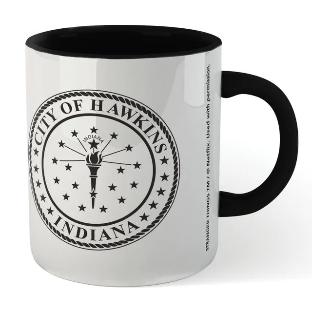 Stranger Things City Of Hawkins Mug - Black