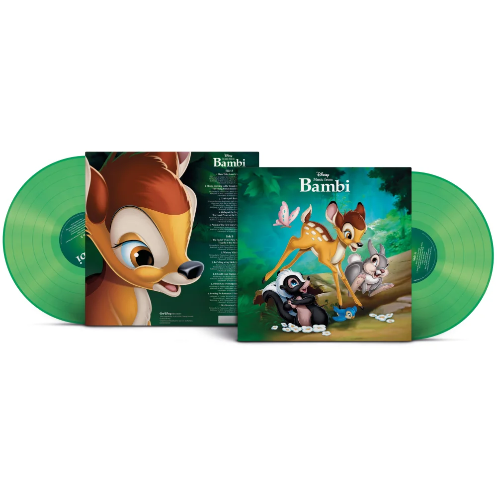 Musiques et Chansons en VO dans Bambi (80e Anniversaire) (Vinyle couleur vert clair) LP Image 1