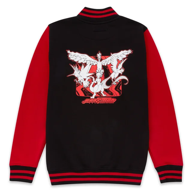 Veste Universitaire Unisexe brodée Pokémon Kanto Legendary - Noir