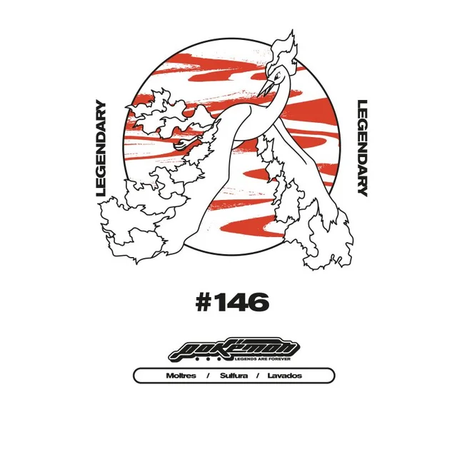 T-Shirt Pokémon Unisex Sulfura Legendary - Blanc