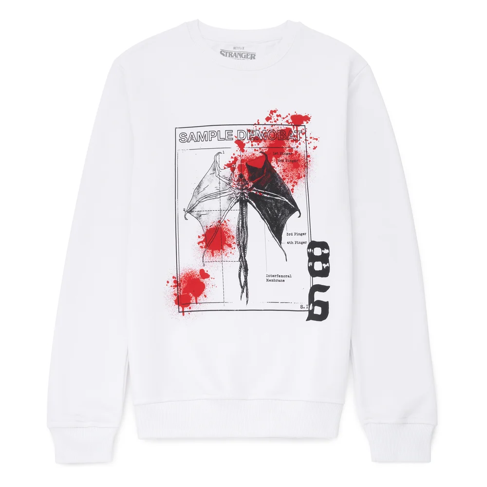 Sweat-shirt Stranger Things Demobat - Blanc - S Image 1
