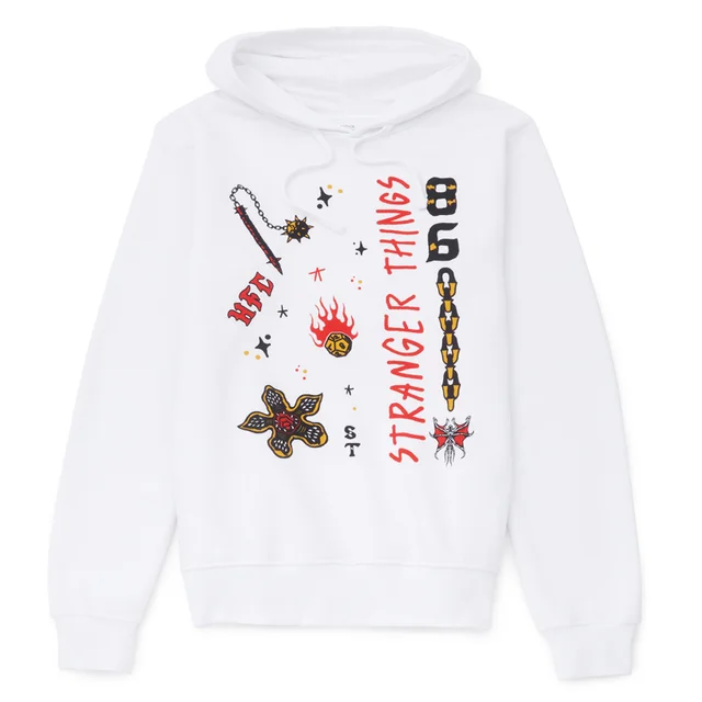 Hoodie Stranger Things HFC Flash - Blanc