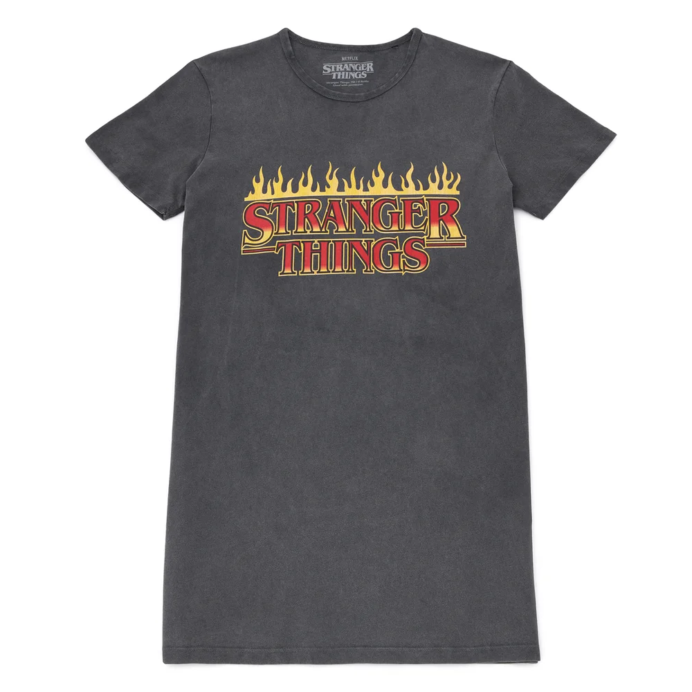 T-shirt Stranger Things ST Thrash - Noir Délavé - M Image 1