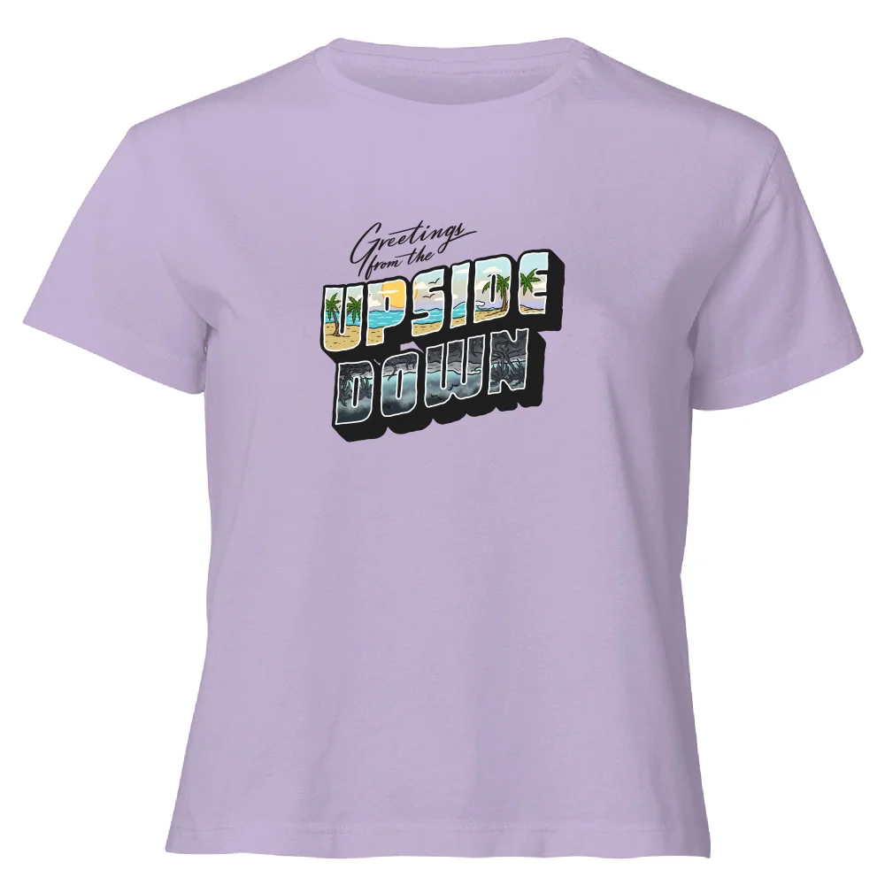 T-shirt court pour femme Lilas - Stranger Things Greetings From The Upside Down - XS Image 1