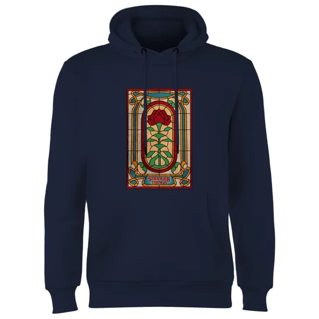 Hoodie Stranger Things Stain Glass Window- Bleu Marine