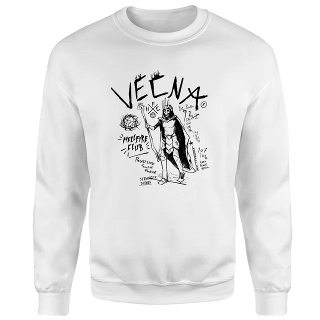 Sweatshirt Stranger Things Vecna Tattoo - Blanc