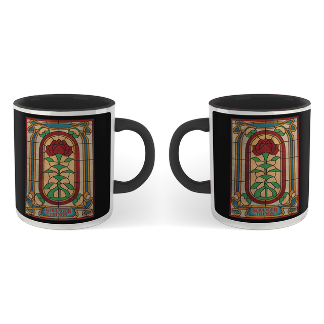 Mug Stranger Things Stain Glass Window - Noir