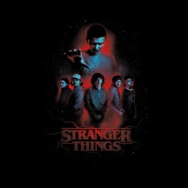 T-Shirt Unisexe Stranger Things Characters Composition - Noir