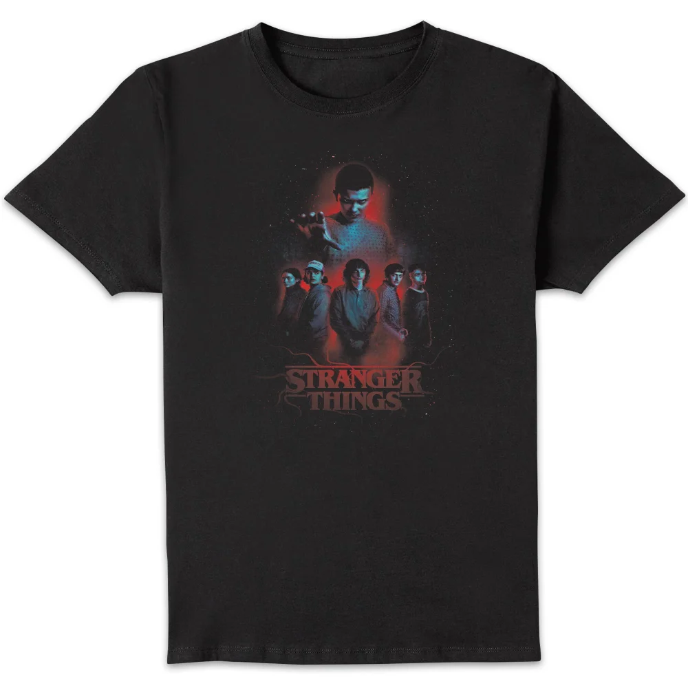 T-Shirt Unisexe Stranger Things Characters Composition - Noir - S Image 1