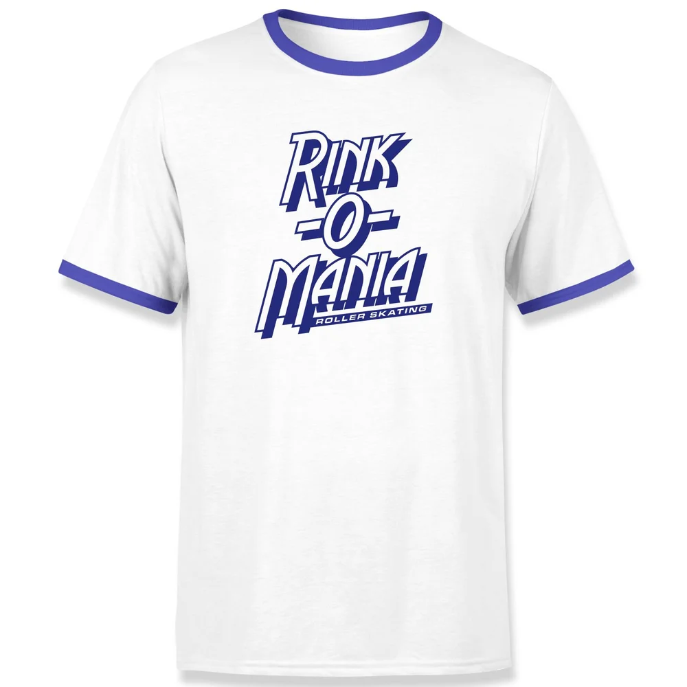 T-Shirt Unisexe Stranger Things Rink-O-Mania Ringer - Blanc/Bleu - S Image 1