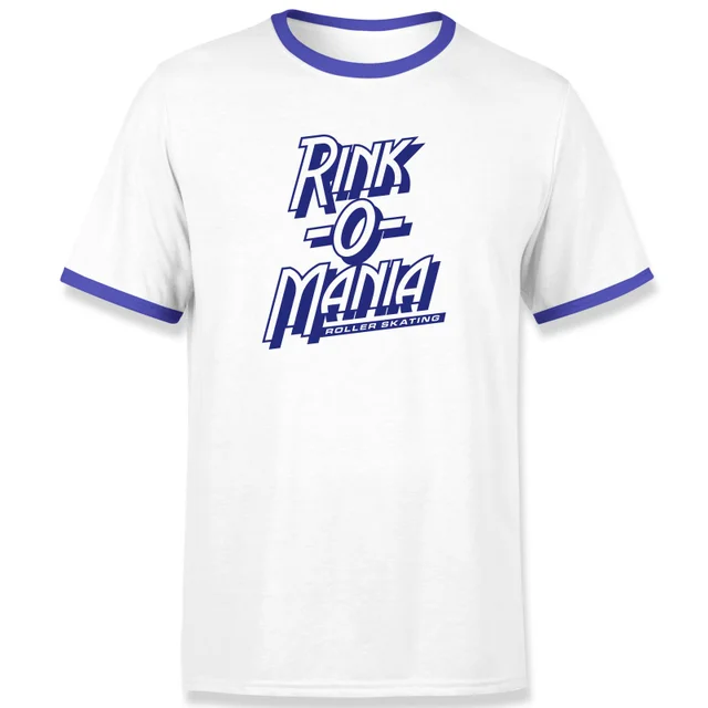 T-Shirt Unisexe Stranger Things Rink-O-Mania Ringer - Blanc/Bleu