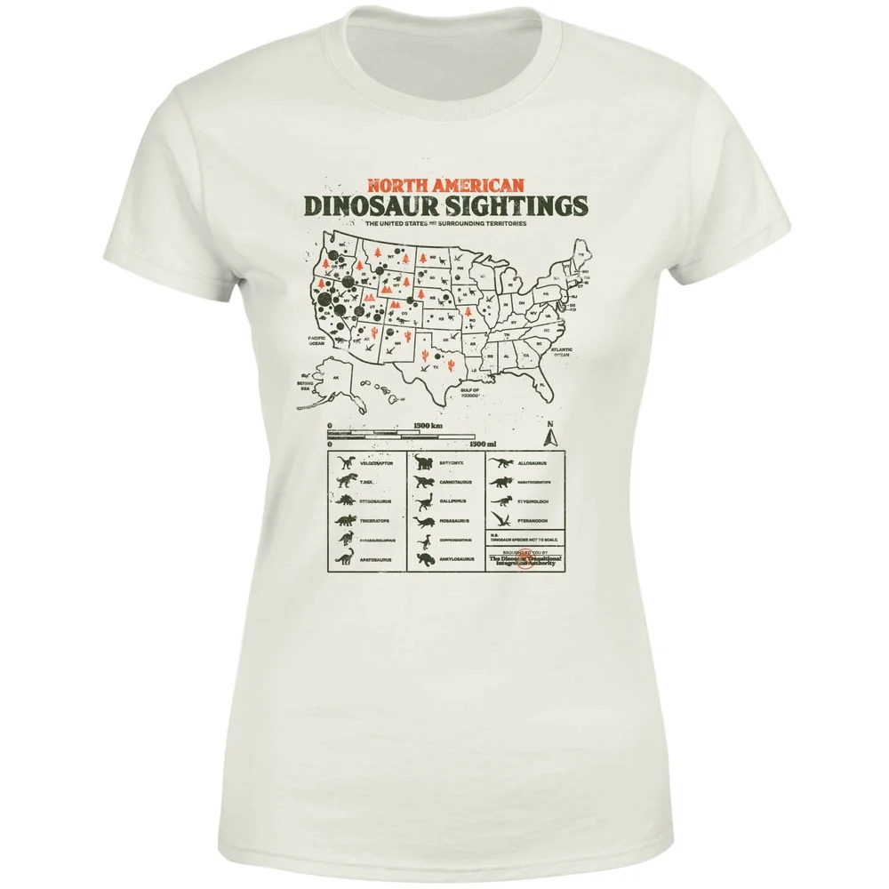 Jurassic World Dinosaur Sightings Women's T-Shirt - Cream - M Image 1
