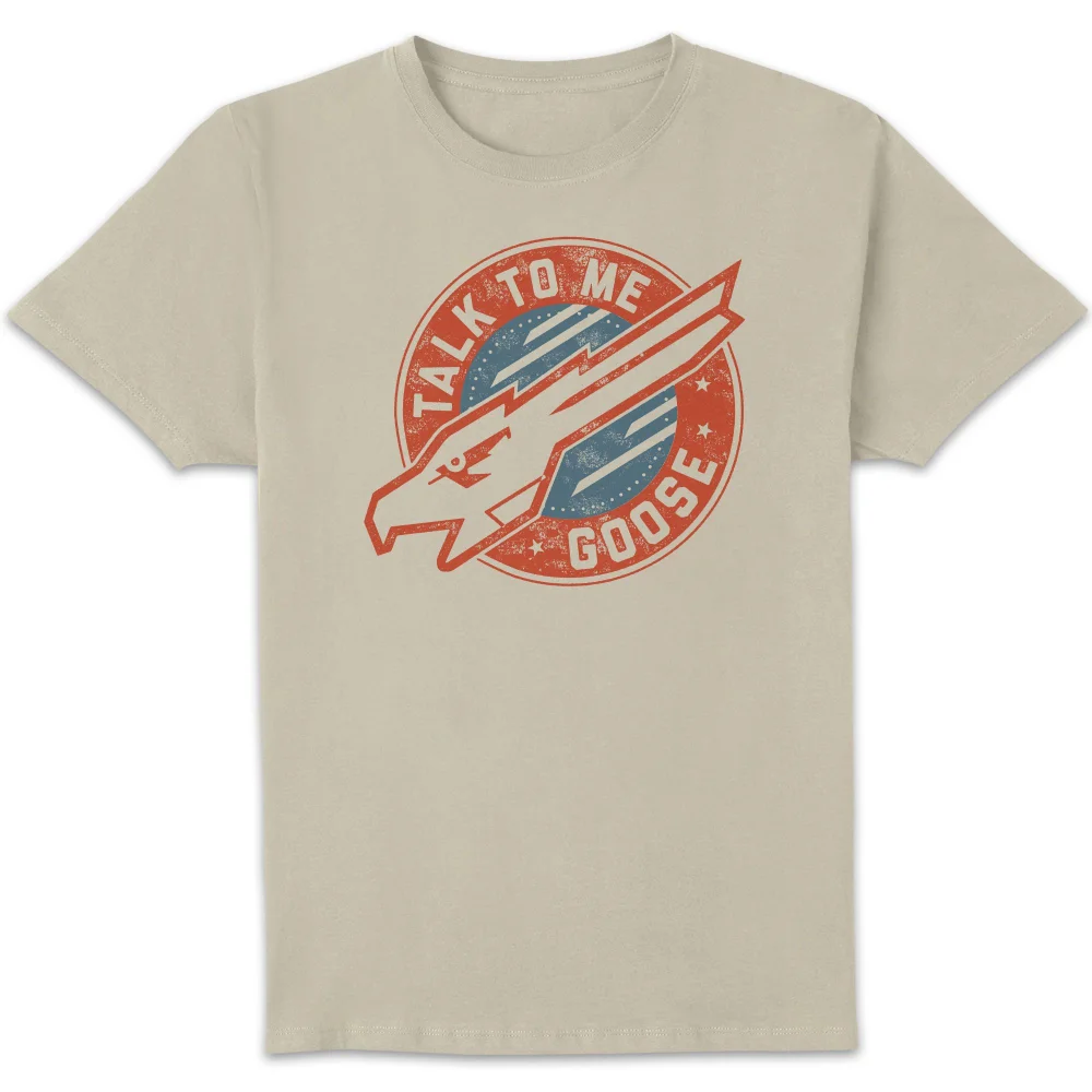 T-Shirt Top Gun Talk To Me Goose Unisexe - Blanc Vintage - M Image 1