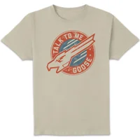 T-Shirt Top Gun Talk To Me Goose Unisexe - Blanc Vintage