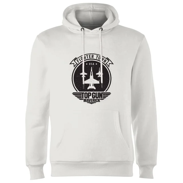 Sweat à capuche Top Gun Maverick Fighter Town USA - Blanc