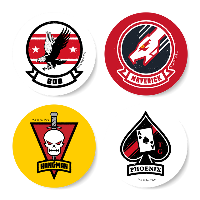Ensemble de sous-verres ronds Top Gun Maverick