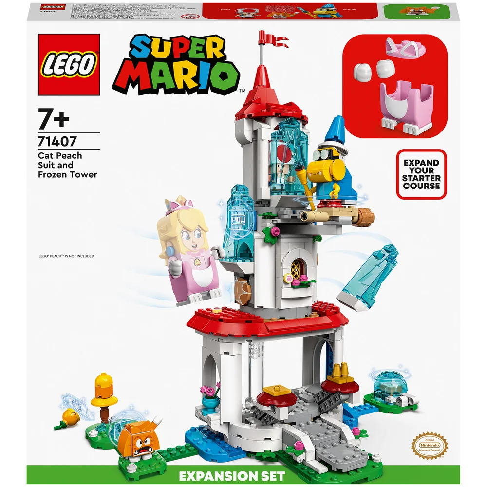 LEGO Super Mario Ensemble d’Extension La Tour Gelée et le Costume de Peach Chat, Jouet(71407) Image 1
