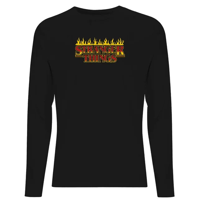 T-Shirt à Manches Longues Stranger Things Unisexe - Noir