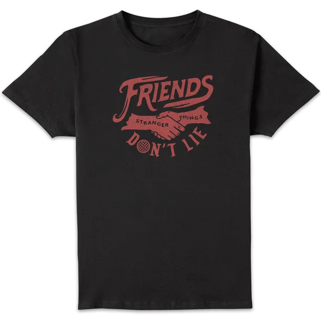 T-Shirt Unisexe Stranger Things Friends Don't Lie - Noir