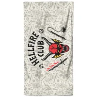 Serviette de plage Stranger Things Hellfire Club